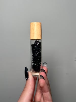 OBSIDIAN FILLED ESSENTIAL OIL ROLLER BOTTLES