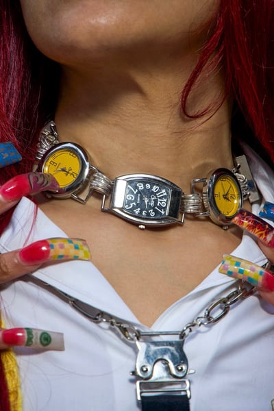 Image of Black &  Yellow Watch necklace 