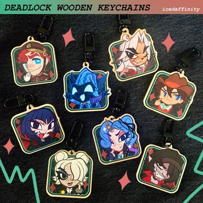 Image of Deadlock Wooden Keychains