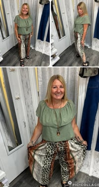 Image 4 of Clara - Animal Print Hareem Pants 