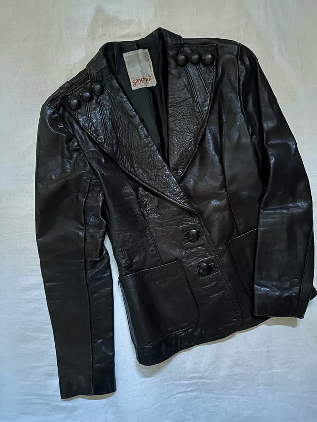 70s Gandalf the leather wizard detroit rock and roll leather jacket