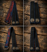 Image 1 of Beltless Skirt Hikes in Blue & Red Medallion