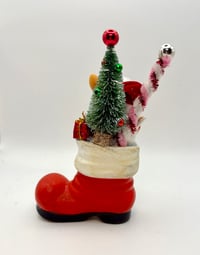 Image 2 of Retro Deer in Festive Boot Tabletop Decor