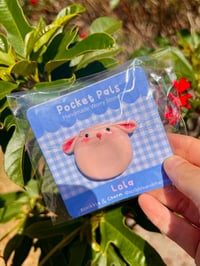 Image 2 of Pocket Pals- Lola the Bunny Handmade Worry Stone for Stress Relief & Comfort