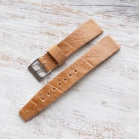 Image 3 of 18mm Chevre Strap In Honey - No stitch