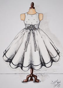 Image of Custom Flowergirl Illustration 5x7 