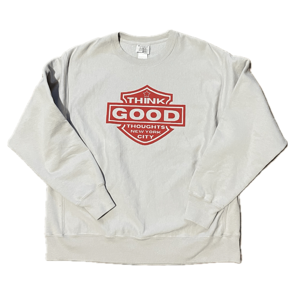 Image of Motorcycle Logo x Champion Reverse Weave Crewneck - Tan