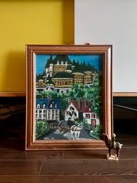 Image 1 of Folky Oil Painting Quebec City