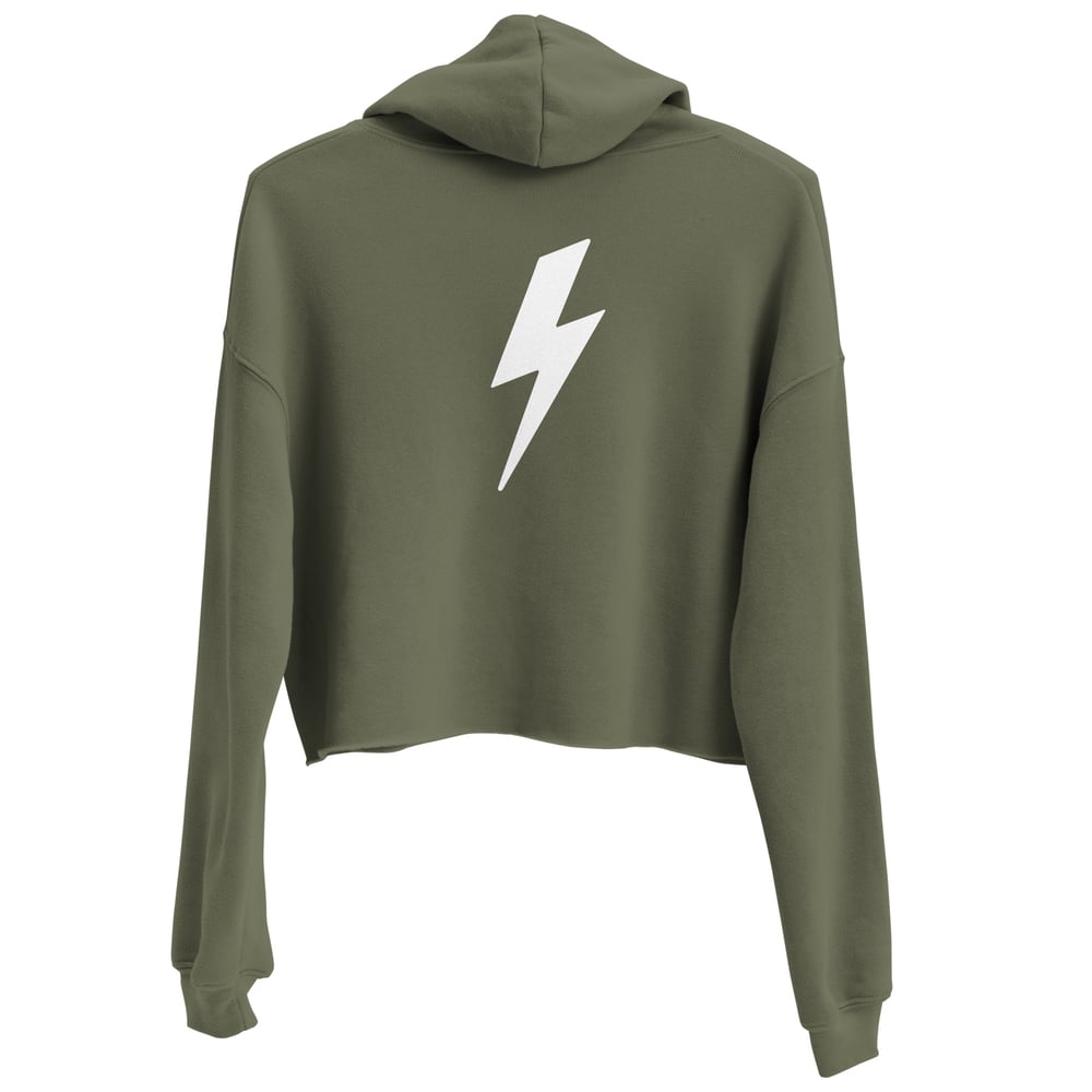 Bolt Back Crop Hoodie