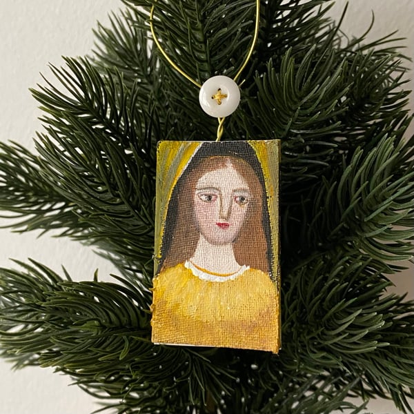 Image of Angel in gold - miniature painting 