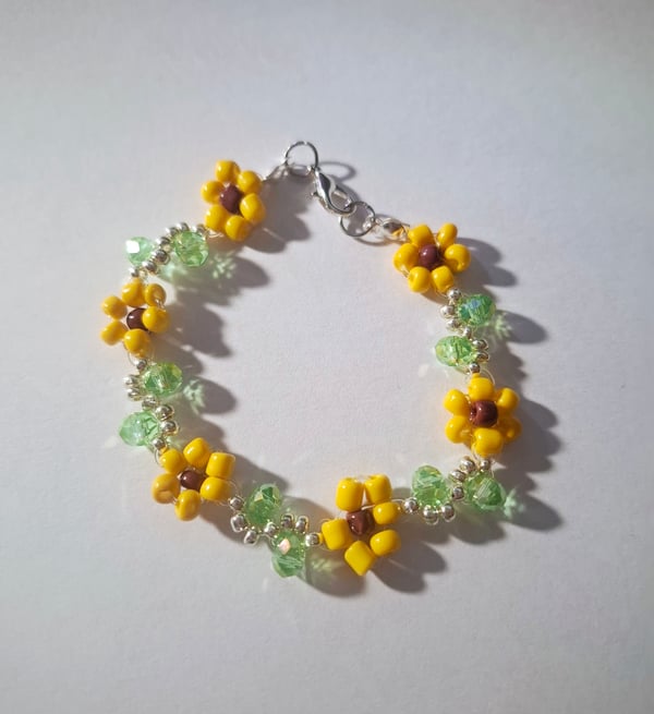 Image of Sunflower beaded Bracelet