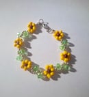 Image 1 of Sunflower beaded Bracelet 