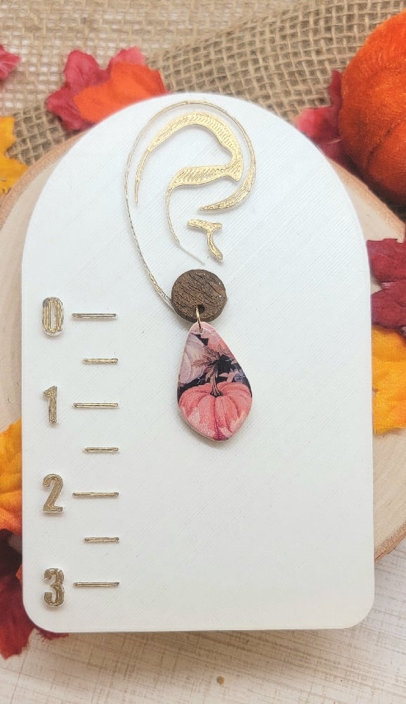 Image of Floral Pumpkin Dangles