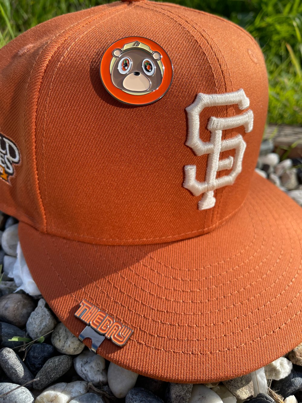 Image of Bear Pin - Home Orange