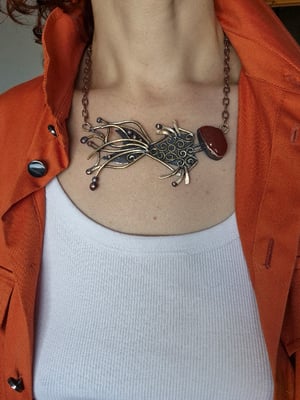 Carnelian fish necklace 