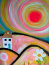 Waiting for the sunshine. Original canvas painting. 