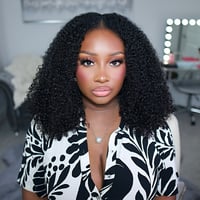 Image 1 of Kinky Curly Seamless V-Part Wig (from QVR Hair)
