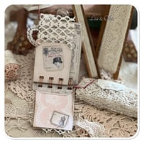 Image 5 of Reserved for Silvia A Petite snippet sample french lace book in a tiny tin.