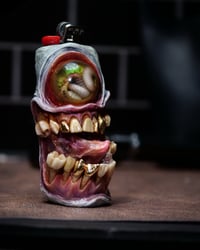 Image 10 of Parasite cyclops - Glow in the Dark Bic Lighter Sleeve OOAK