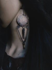 Image 3 of Relic hammered copper earrings 