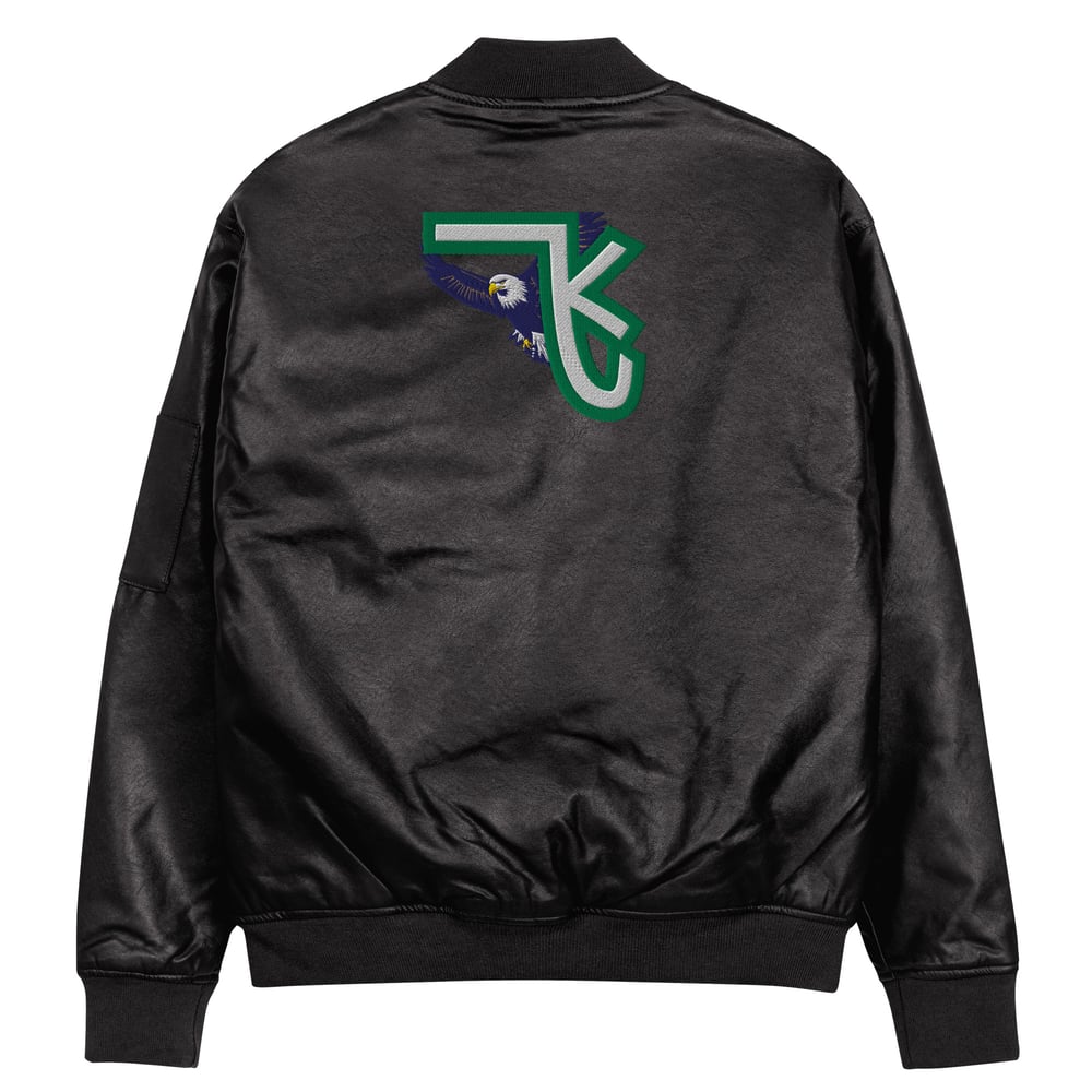 ZEN EXP - Eagles I “Philly Strong” Leather Bomber Jacket