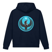 Image 4 of Unisex premium side pocket hoodie - Blue Rebel Loon back print