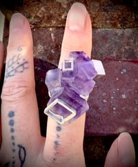 Image 1 of Framed Violet Cubism