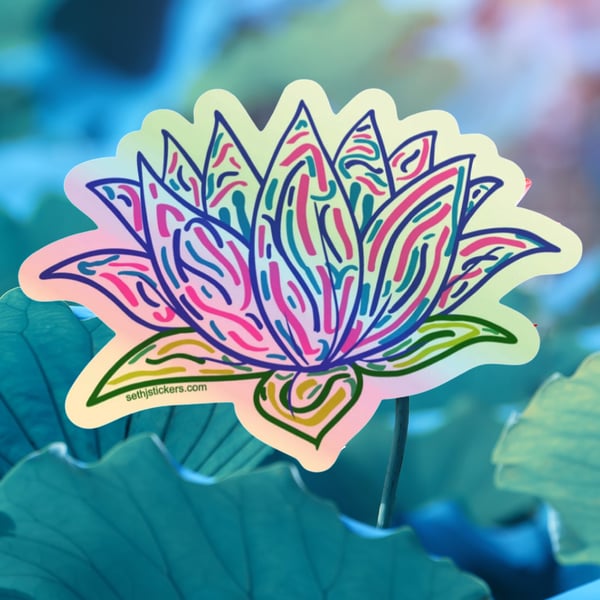 Image of Holo Lotus Sticker