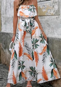 Image 1 of Hawaiian Style Printed Women's Summer Dress