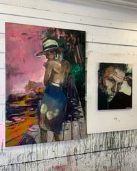 Image 3 of Painting / maleri / "Et øjeblik VIIII" / 90x130 cm