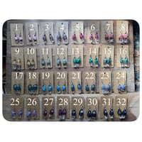 Image 5 of Bundle and Save - Clear Polished Quartz and Leather Earrings 