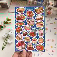 Image 3 of World's Food Tour | British Food | Matte Sticker Sheet