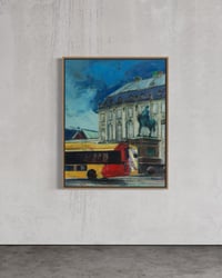 Image 6 of Painting / maleri / "Kbh – Malerdrømme og tankestreger – Kongen, bussen og borgen" / 80x100 cm