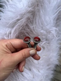 Image 1 of Red Carnelian License Plate Bolts