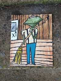 Image 2 of Frog Sweeping Porch