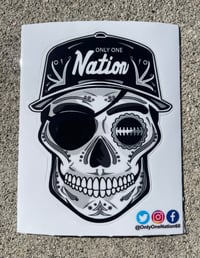 Image 1 of Only One Nation Skull sticker 