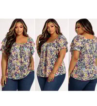 Image 1 of New 2X Terra & Sky Floral top #788*6