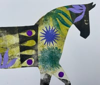 Image 2 of A4 unframed monoprinted horse XXXIII