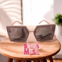 Image 1 of Blush Muse Square Sunglasses – Elegant Collection ✨