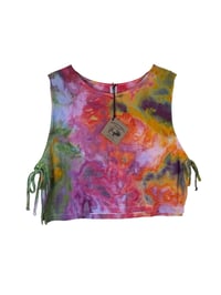 Image 2 of S 100% Cotton Woven Side-Tie Top in Euphoria Watercolor Ice Dye