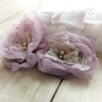 Image 4 of Photography set of flowers with headband - dusty purple