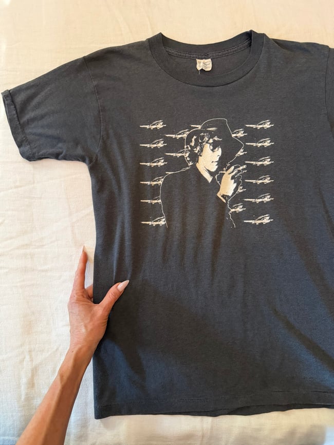 rare vintage Warren Zevon concert t shirt band tee