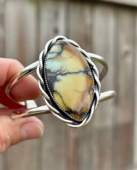 Image 1 of Aloe Variscite Heavy Twist Cuff 