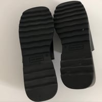 Image 9 of STEVE MADDEN Black Genuine Leather Platform Slide Sandals