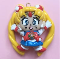 Image 1 of Magical Girl SM Inspired Chibi Polymer Clay Charm