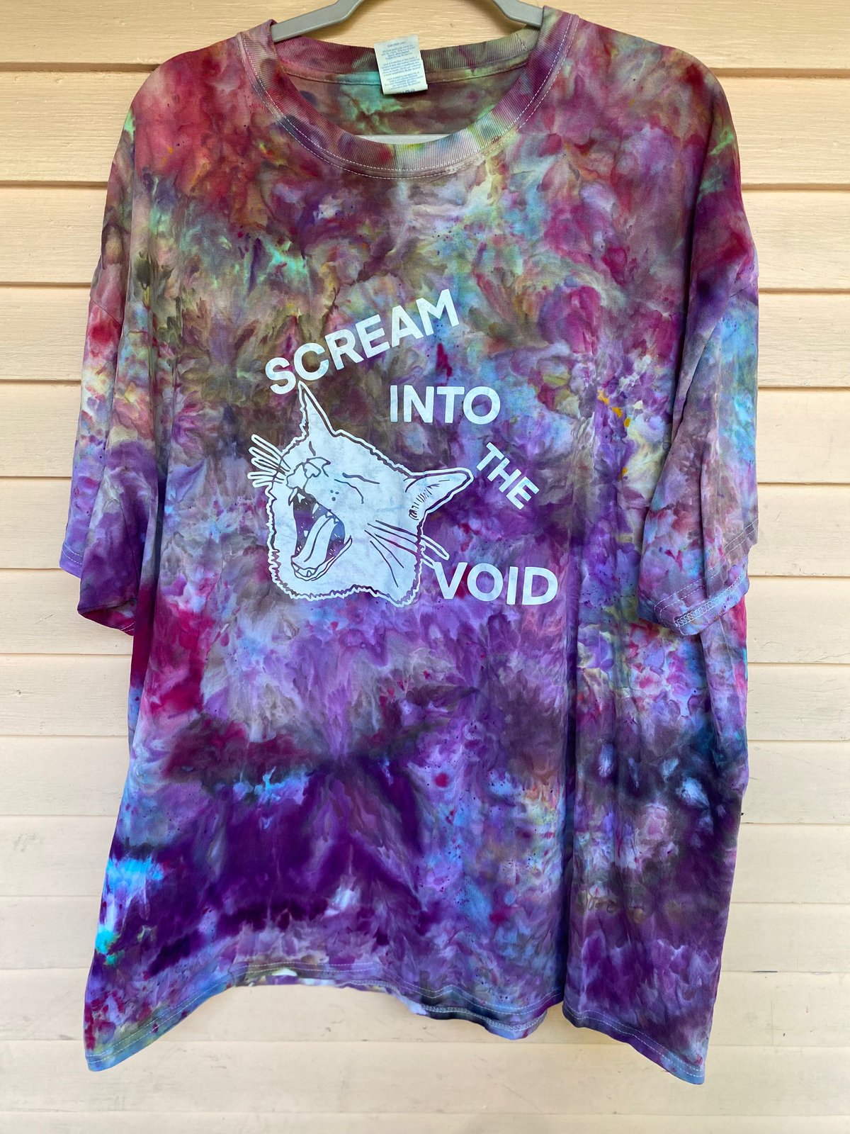 Image of 3XL Scream Into The Void Tie Dye Shirt