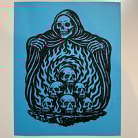 Image 4 of Grim Reaper Portal Linocut Prints
