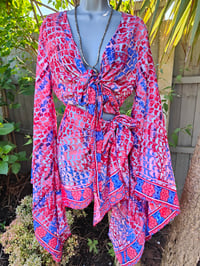 Image 10 of Pefkos co ord sarong set red and blue