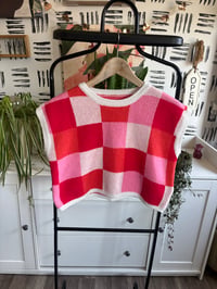 Image 1 of Crop sweater vest 