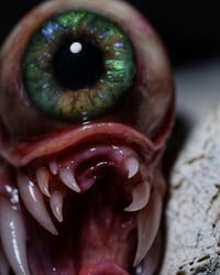 Image 7 of Twisty tongue pendant, OOAK Green Glow